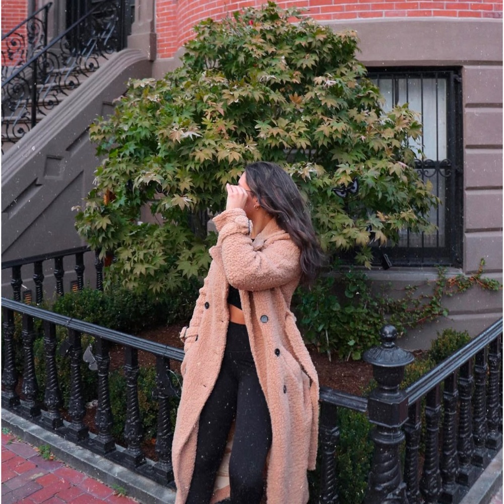 Windsor Knit Down Sherpa Long Trench Coat